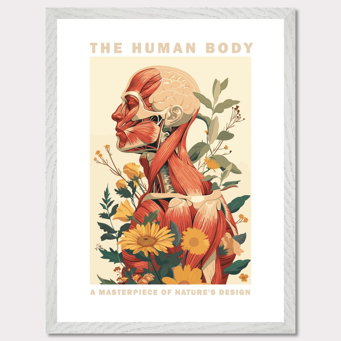 Human Design - Poster with a wooden frame