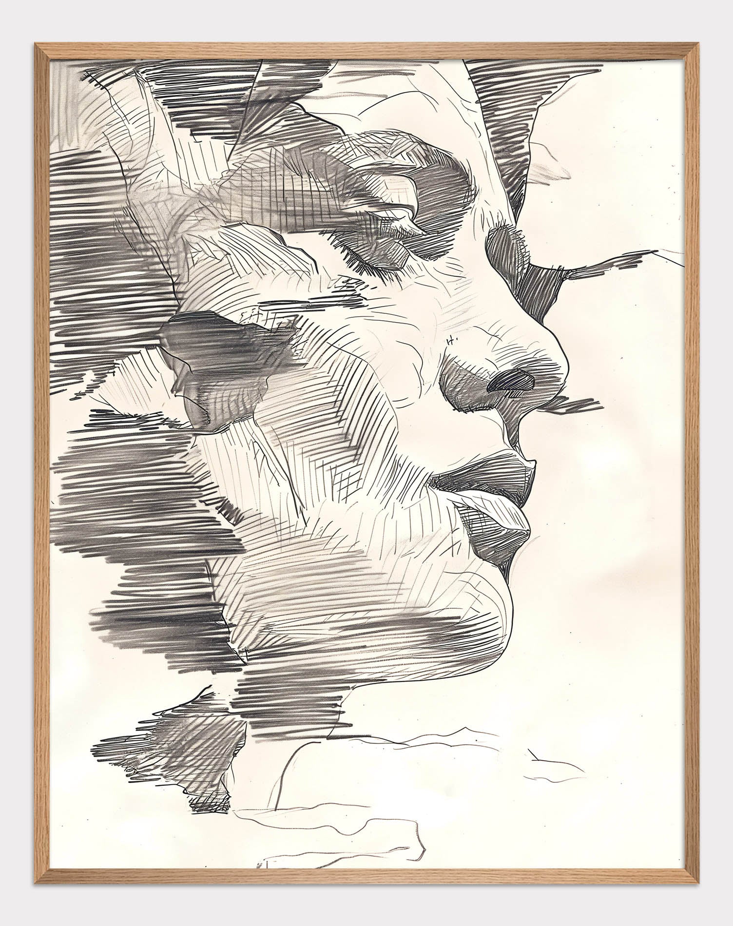 Pencil portrait of a man Poster