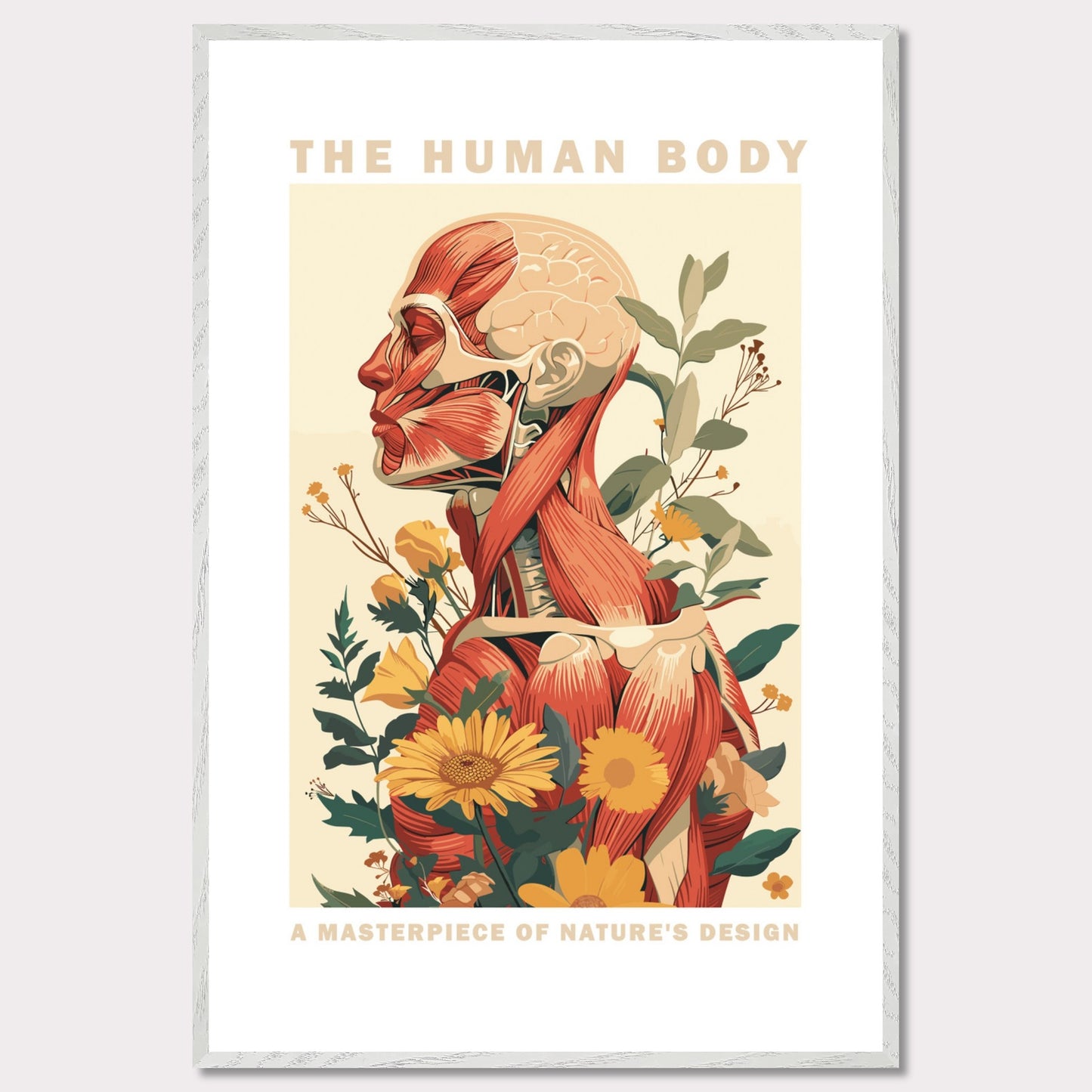 Human Design - Poster with a wooden frame