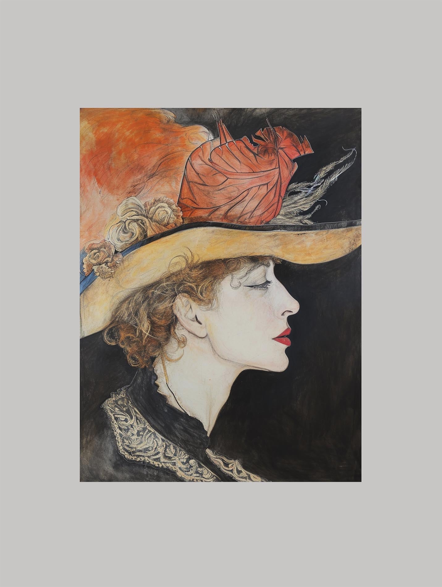 Lady in a Hat Poster - ArtDarts poster