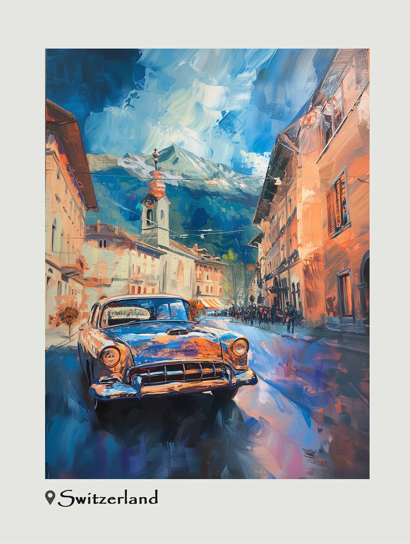 Along the Street of Switzerland Poster - ArtDarts poster