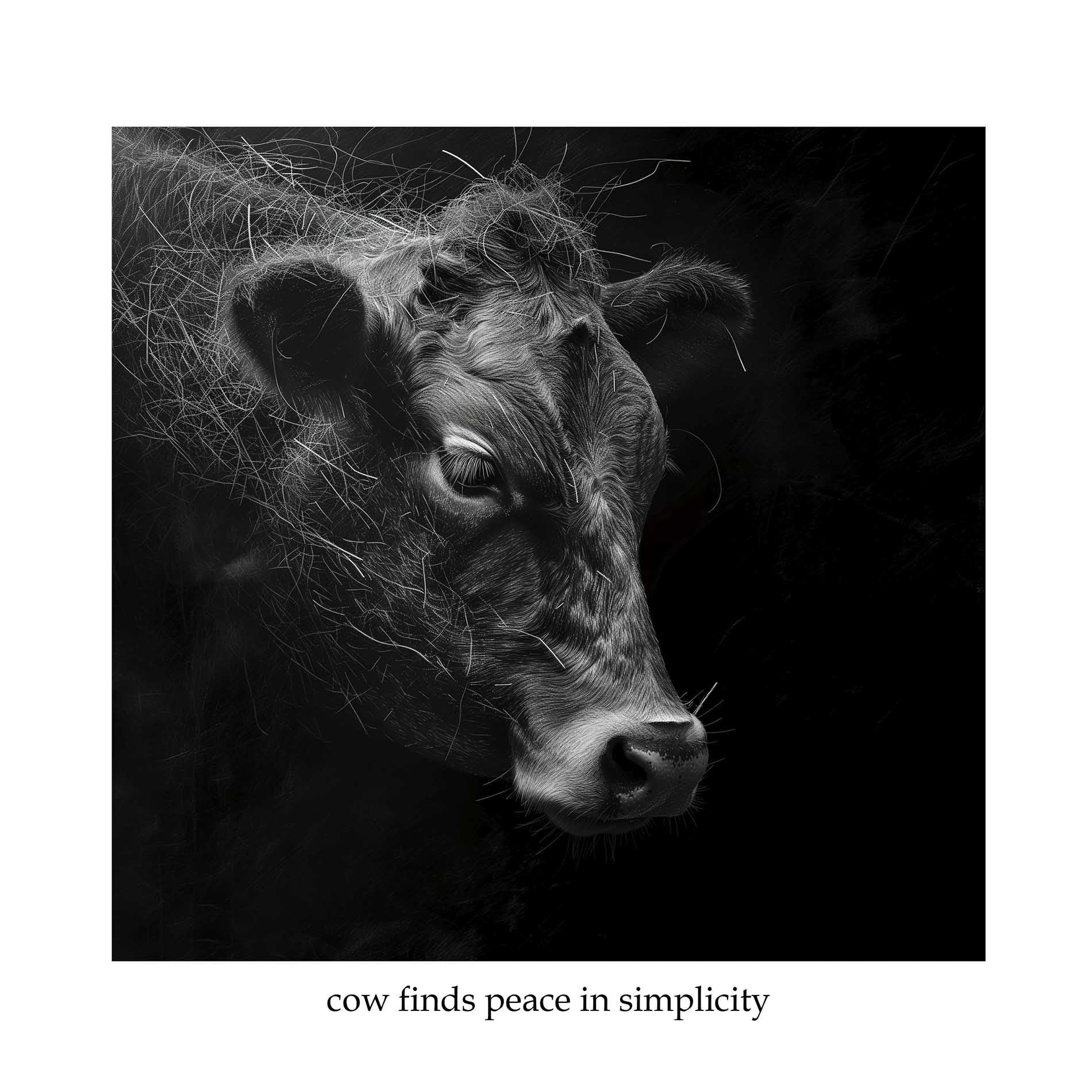 Cow in simplicity - ArtDarts poster