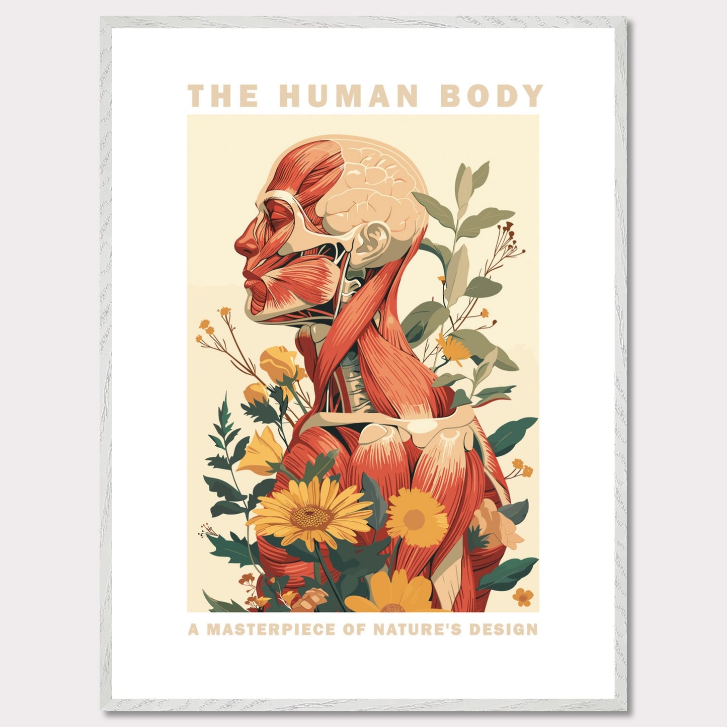 Human Design - Poster with a wooden frame