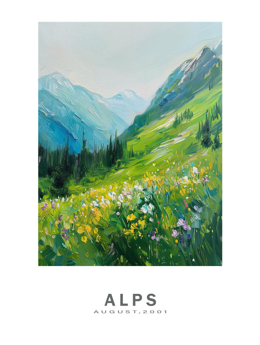 Alpine landscape 2001 Poster - ArtDarts poster