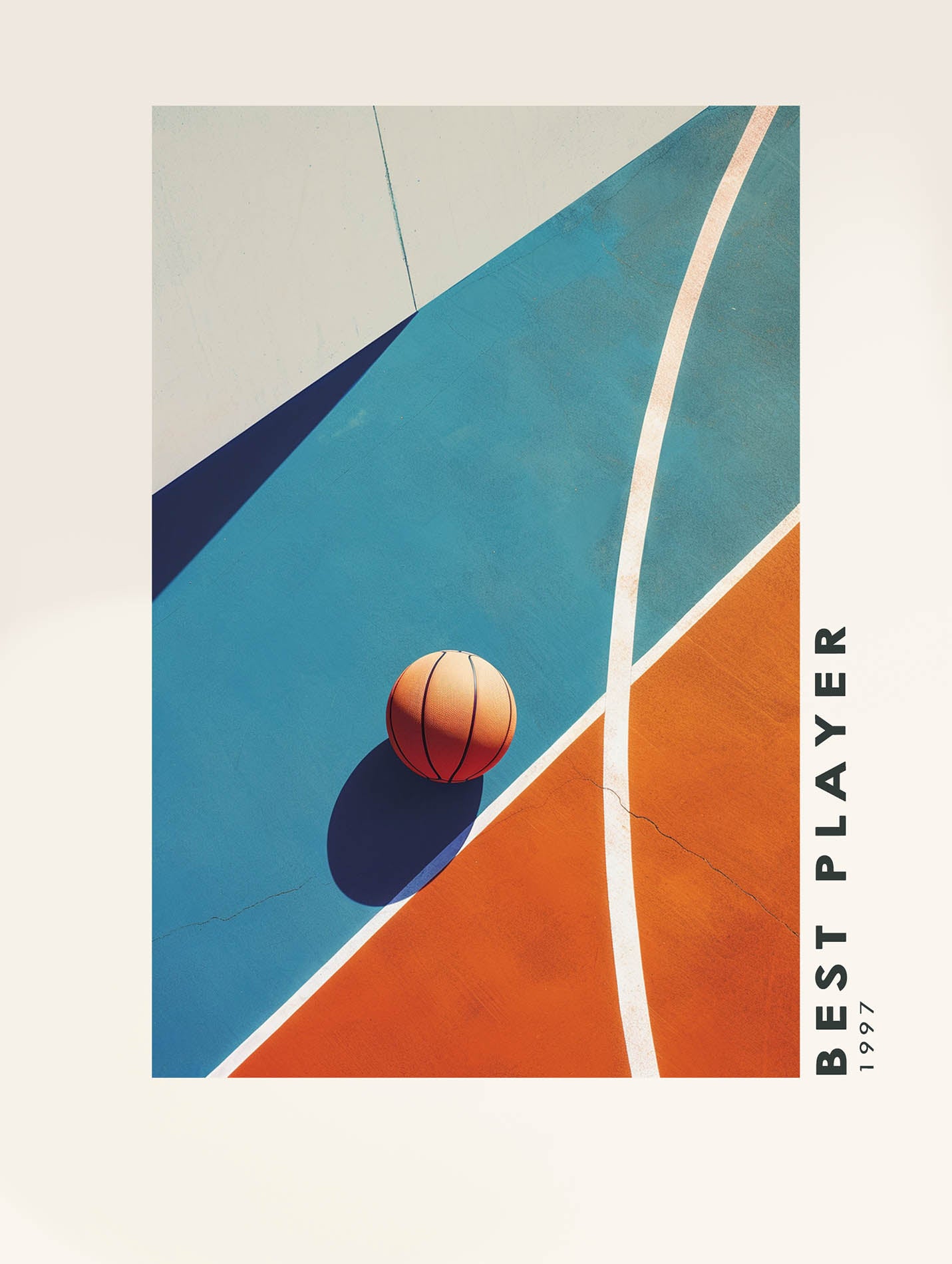 Basketball on the field Poster - ArtDarts poster