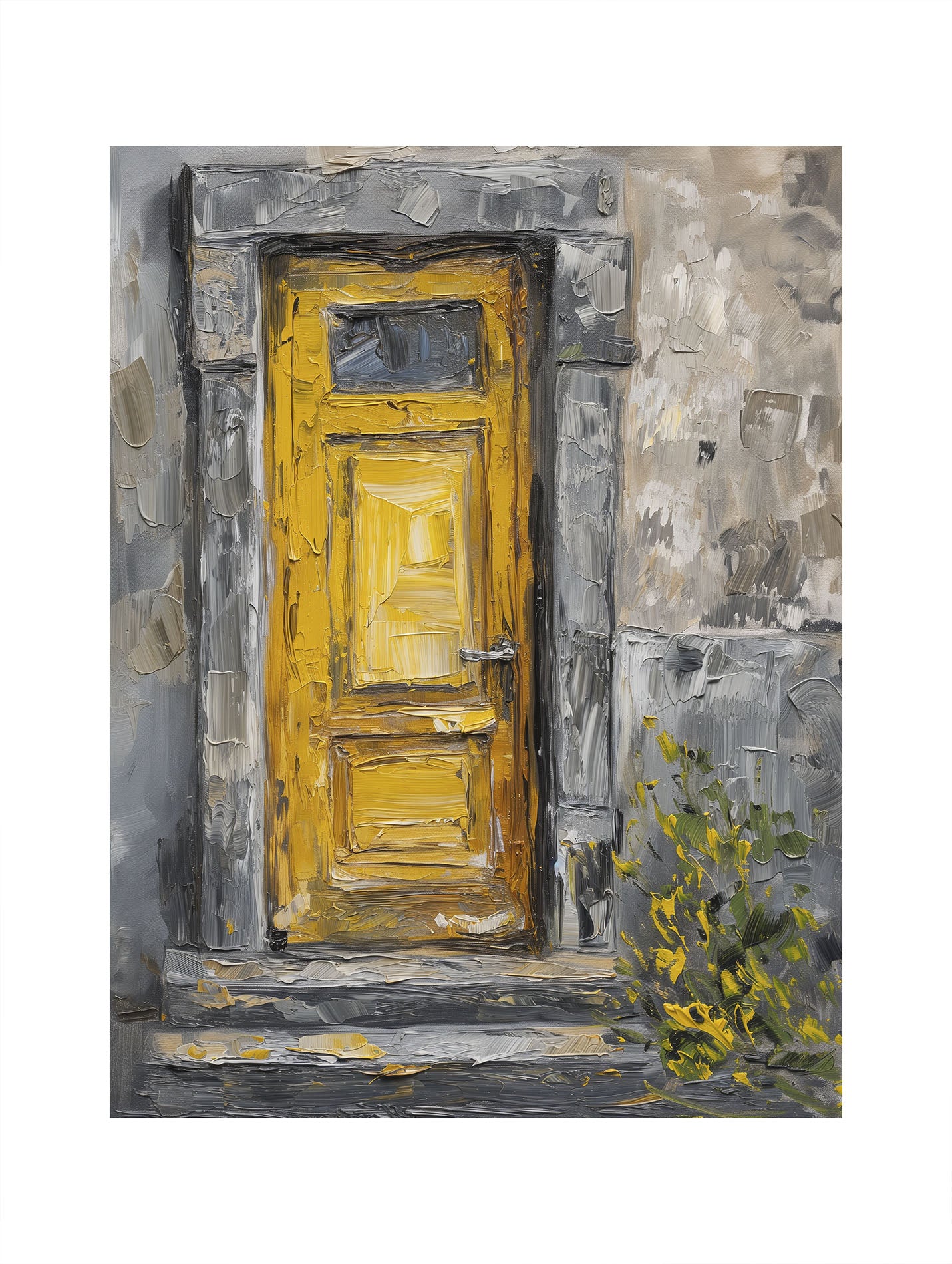 Yellow Door of Courage Poster - ArtDarts poster