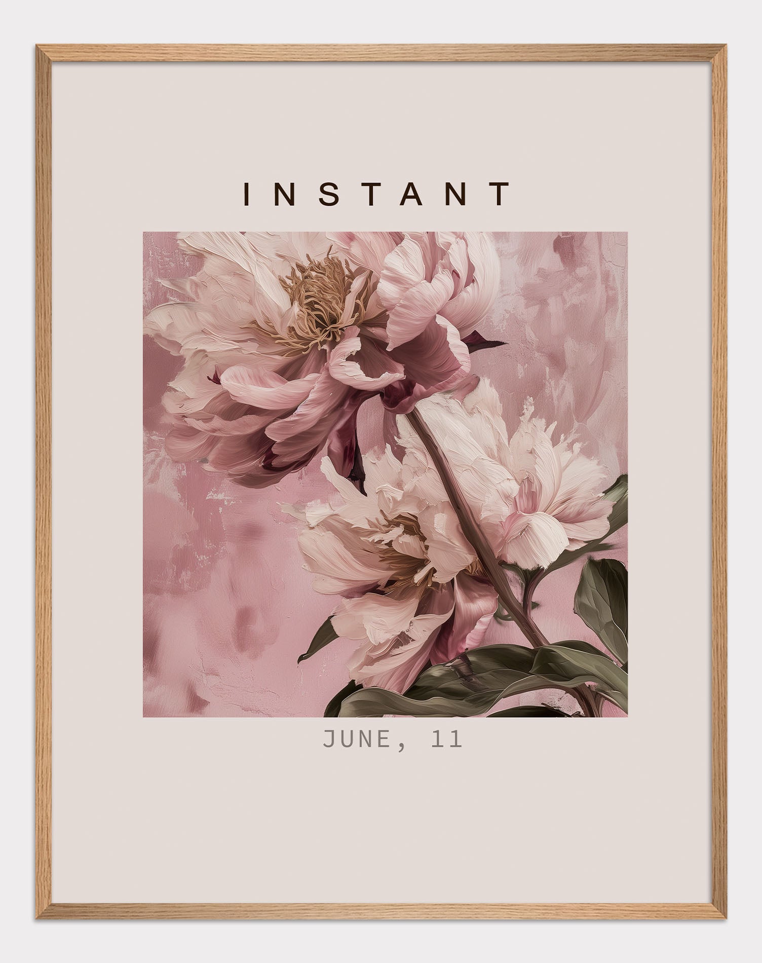 Pink peonies in a vase Poster - ArtDarts poster