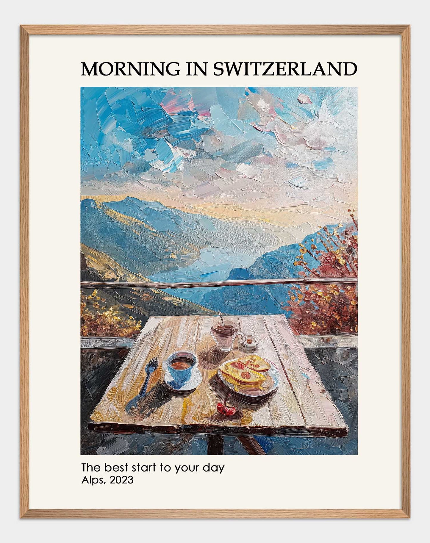 Breakfast in Switzerland Poster - ArtDarts poster