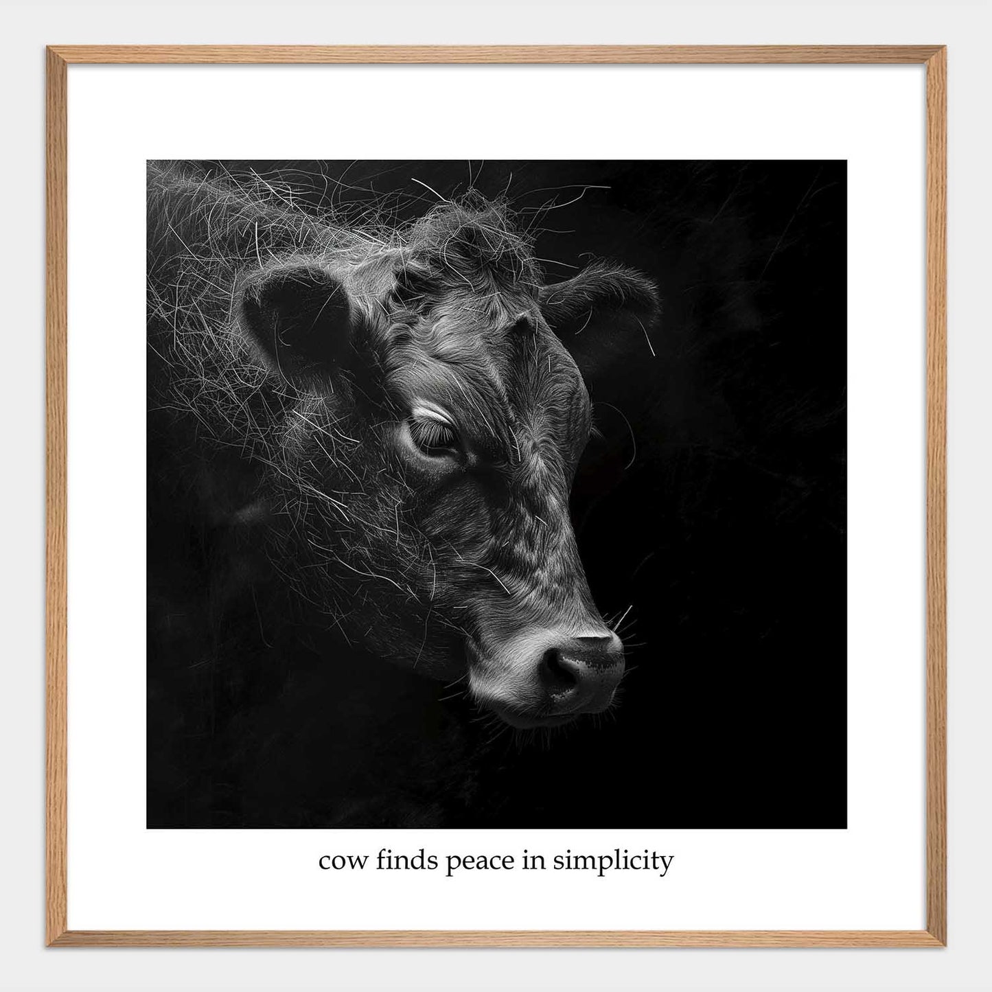 Cow in simplicity - ArtDarts poster