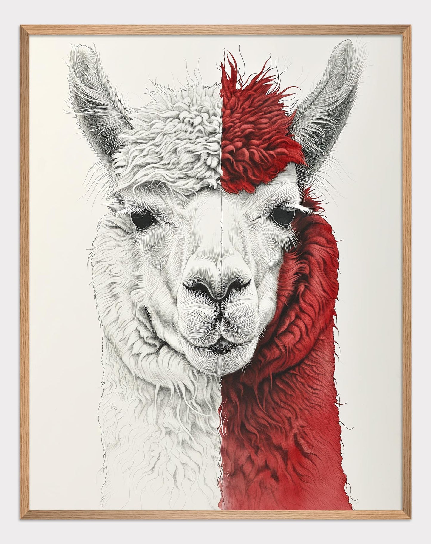 Bicolor alpaca Poster